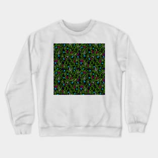 Floral Doodles - Neon Night Crewneck Sweatshirt